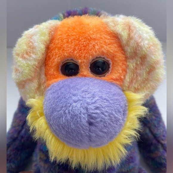 14” Ty Orangutan Beanie Buddy /Purple Orange Yellow in Colour - Picture 5 of 8